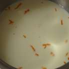 Начинка:В молоко добавить цедру апельсина и довести до кипения.