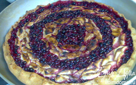 Рецепт Яблочно-брусничный пирог с корицей