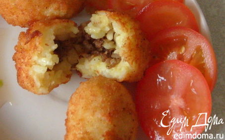 Рецепт Сицилийские аранчини - рисовые шарики с фаршем