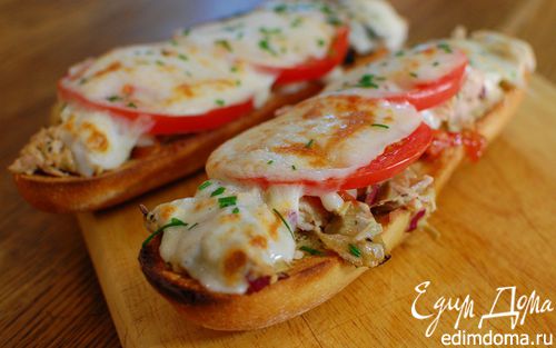 Рецепт Средиземноморский горячий бутерброд с тунцом и артишоками