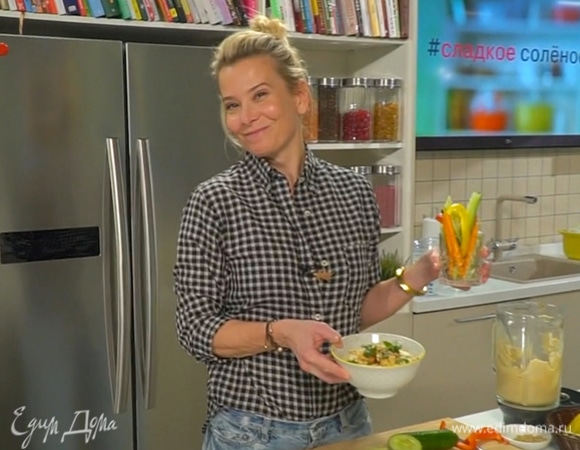 Рецепт легкого хумуса из цветной капусты от Юлии Высоцкой | #сладкоесолёное №73
