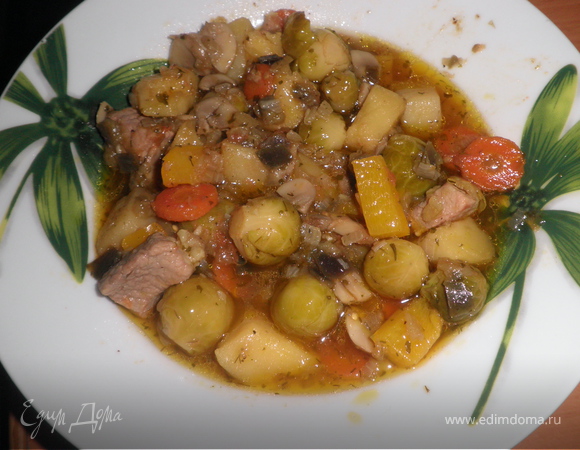 Овощное рагу с мясом и картошкой и капустой рецепт с фото