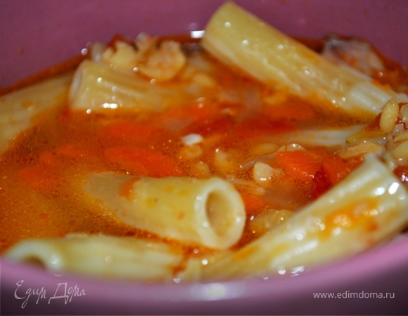 Гороховый суп с макаронами