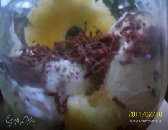 Десерт "Любимый" с ананасом