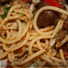 Спагетти с кальмарами и индейкой