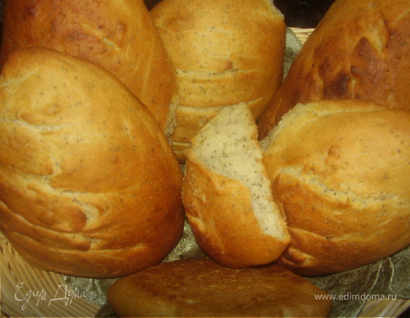 Хлеб "монж" с зернышками мака