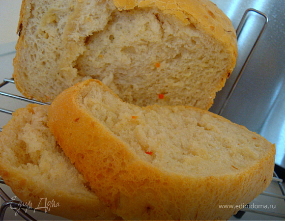 Хлеб с сыром и кунжутом в хлебопечке