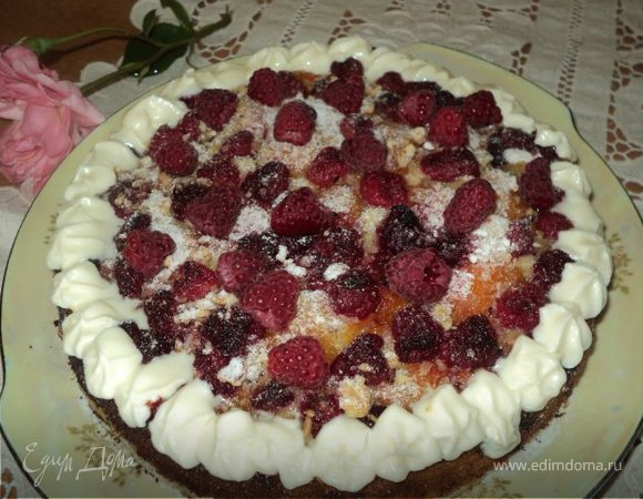 Абрикосово-малиновый пирог.