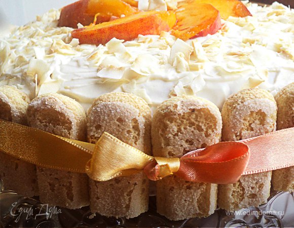 Торт с творожно-фруктовой начинкой