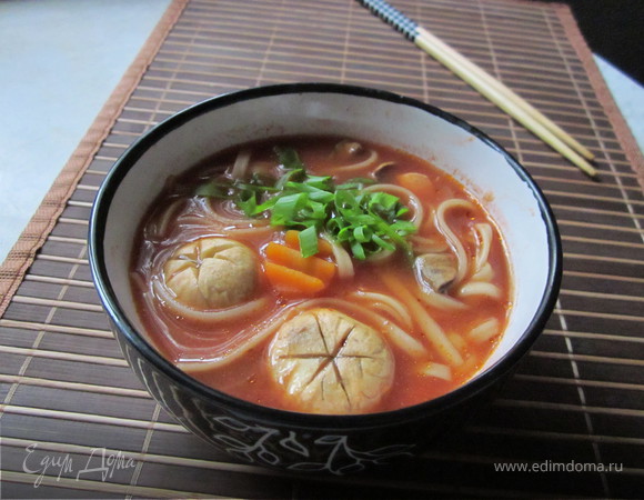 Рецепт мисо-супа с соевым сыром тофу