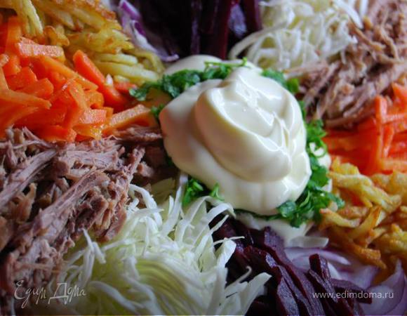 Татарский салат — рецепт с фото