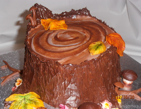 Трухлявый пень классический торт рецепт с фото пошагово