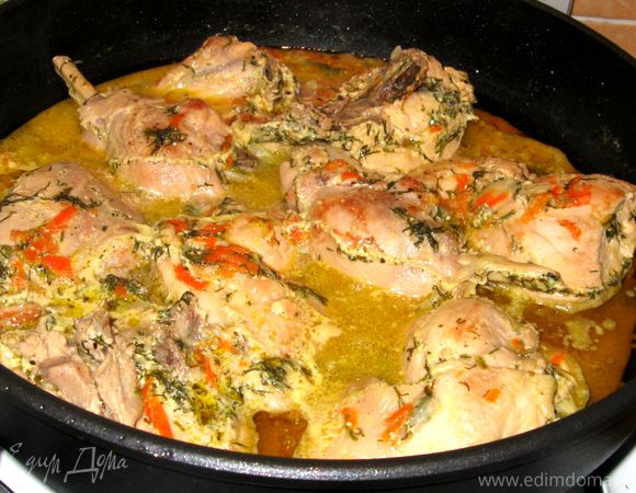 Курица в сметане на сковороде - рецепт с фото пошагово