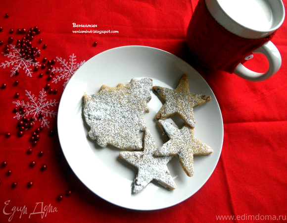 Рождественское печенье с вяленой клюквой и пеканом (Cranberry Noels)