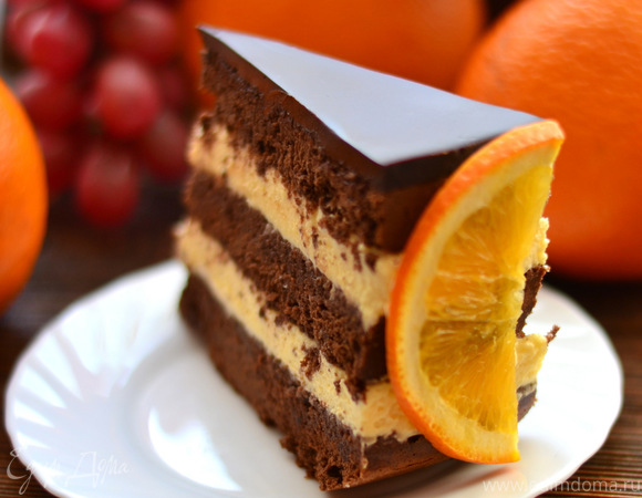 Шоколадно-апельсиновый торт «Зима, до встречи»