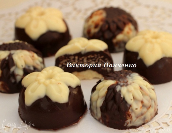 Шоколадные конфеты с сезамом "Мраморные" и "А-ля Монблан"