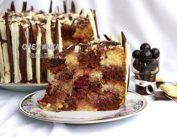 Шахматный торт : Торты, пирожные