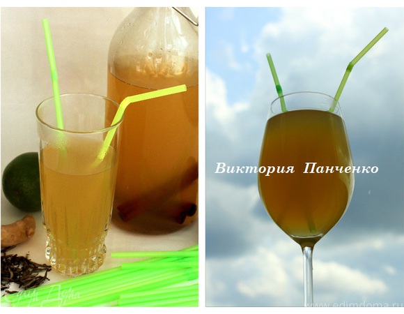 Имбирно-лаймовый лимонад на основе зеленого чая ("Прохладительные напитки")
