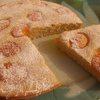 Пирог из кабачкового теста с абрикосами
