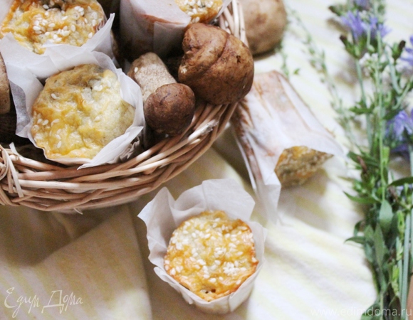Закусочные кексики с картофелем и грибами
