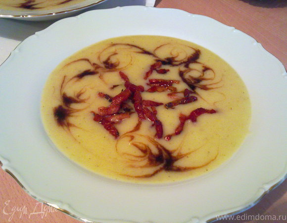 Суп-пюре из айвы с бальзамическим уксусом