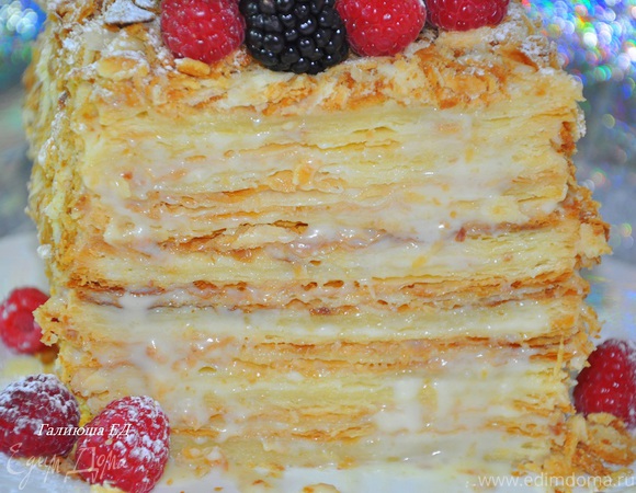Торт Наполеон на слоеноем тесте от Пьера Эрме