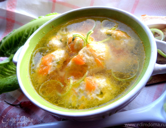 Куриный суп с сырными рулетиками, пошаговый рецепт на ккал, фото, ингредиенты - Валерия