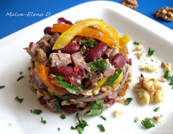 Салат из редьки с мясом и луком, пошаговый рецепт на ккал, фото, ингредиенты - ais20_Алёнушка