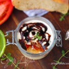 Мини-тирамису с томатным чатни и бальзамическим сиропом