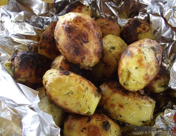 Картошка с салом, жаренная на шампурах на мангале – самый простой рецепт