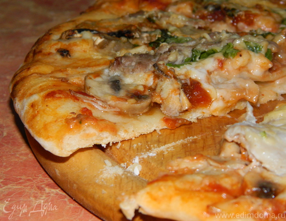 Тесто для итальянской пиццы без дрожжей