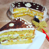 Бисквитный торт с персиками "Счастье в простых вещах"