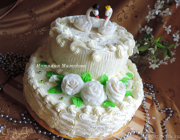 Свадебный торт своими руками- Учимся украшать Свадебный торт домашней мастикой