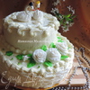 Свадебный двухъярусный торт "Лебединая верность"