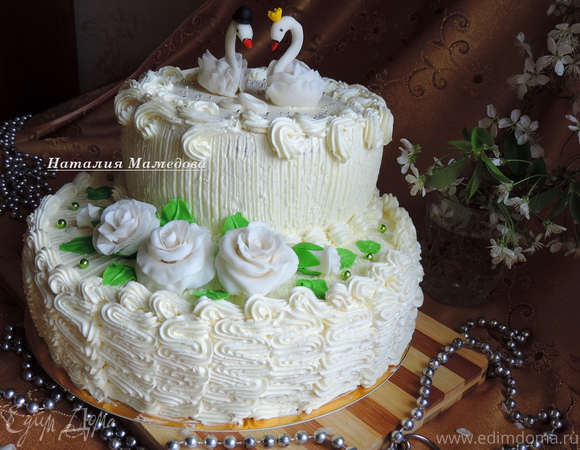 Свадебный торт своими руками (52 фото)