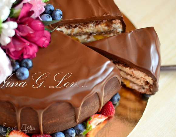 Торт со сливочным кремом, бананами и шоколадом - рецепт с фотографиями - Patee. Рецепты