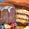 Торт шоколадно-сливочный "Цветочная феерия"