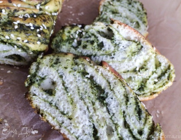 Хлеб с зеленью и чесноком (постный)