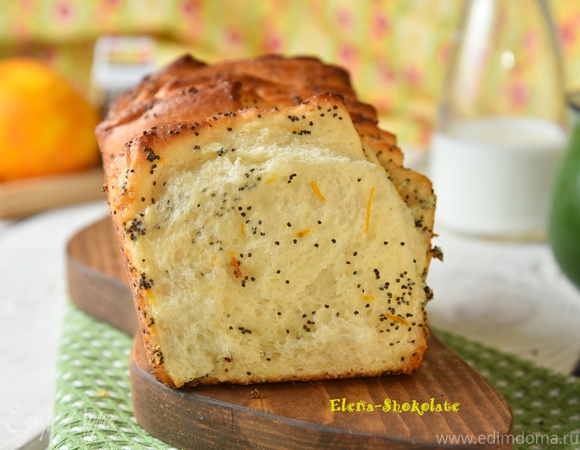 Сладкий хлеб-гармошка со сливочным сыром и маком