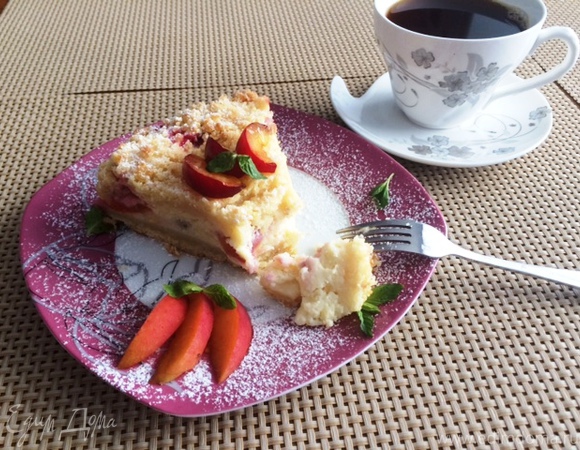 Творожно-ягодный пирог