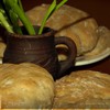 Пшенично-ржаные лепешки с луком