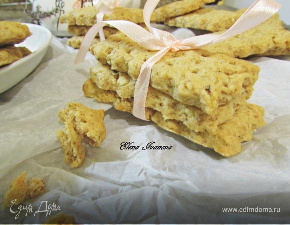 Печенье-крекер с медом и грецкими орехами