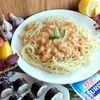 Спагетти с креветками и крабовыми роллами