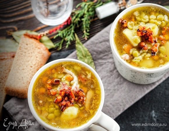 Горячий и вкусный гороховый суп — рецепт приготовления