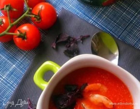 Томатный суп со сливками, пошаговый рецепт на ккал, фото, ингредиенты - Т