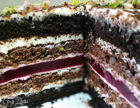 Шоколадный торт «Малиновое облако»