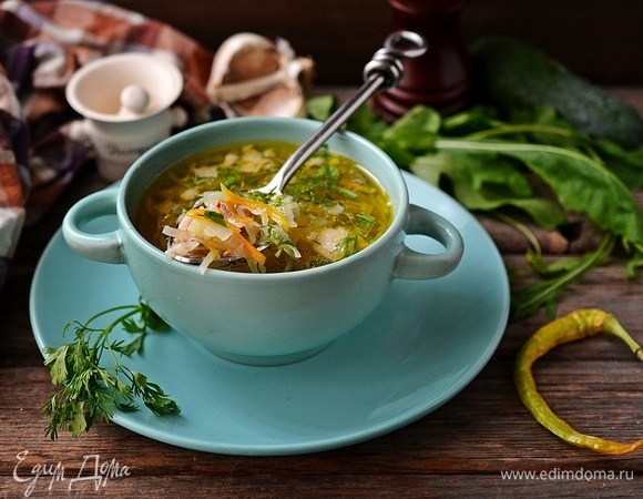 Рецепт суп с сушеными грибами и капустой белокочанной