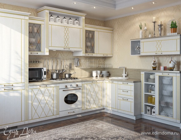 Ванильная кухня в интерьере — оформление дизайна и удачные сочетания