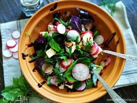 Весеннее пробуждение вкуса: салат с редисом, брынзой и мятой — сочетание свежести на столе