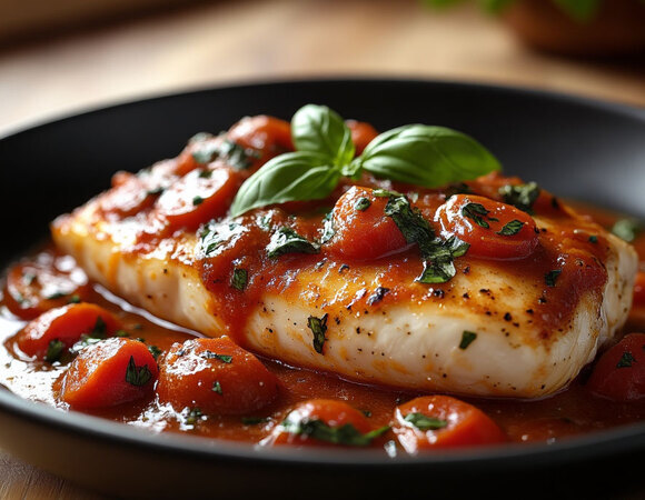 Готовим куриную грудку в томатном соусе с базиликом: оценят даже те, кто считает ее суховатой